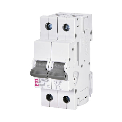 Interruttore automatico CA 1P+N 16 A B 6 kA ETIMAT P6 ETI
