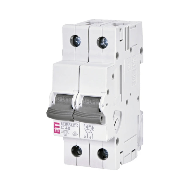 Interruttore automatico ETIMAT P10, bipolare, 10 kA, C40, ETI