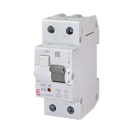 Interruttore differenziale RCBO 2M, tipo A B32 100 mA, ETI