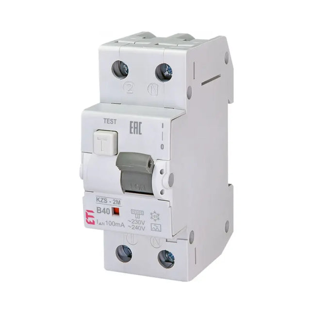 Interruttore differenziale RCBO 2M, tipo A B40 100 mA, ETI