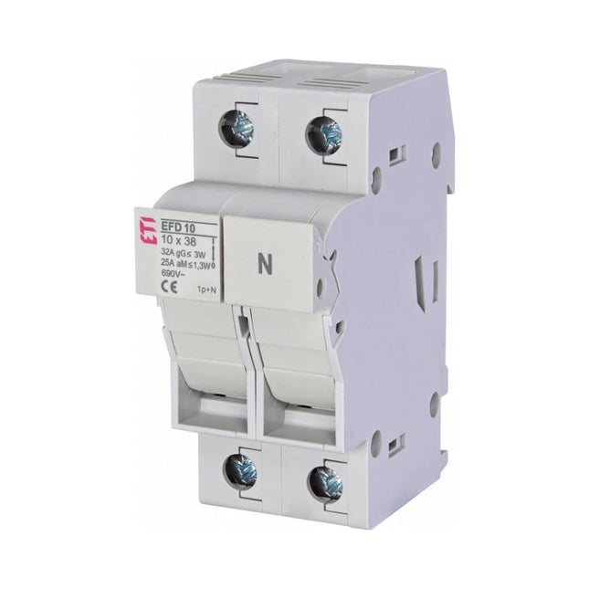 EFD10, blocco fusibili modulare ETI 1P+N 32 A 10x38 CA