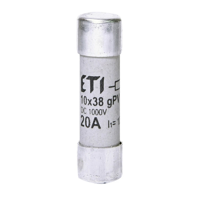 Fusibile cilindrico in corrente continua, 20 A/1000 V, CH, 10x38, gPV, ETI