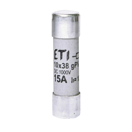 Fusibile cilindrico DC 15 A/1000 V, 10x38, gPV, ETI