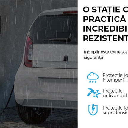 22kW Electric Vehicle Charging Station, Adjustable, RFID, AMPEVO