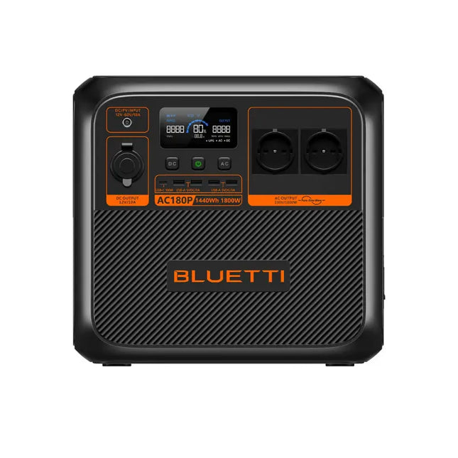 Stazione di ricarica portatile Bluetti da 1800 W, ricarica tramite pannello solare o rete elettrica