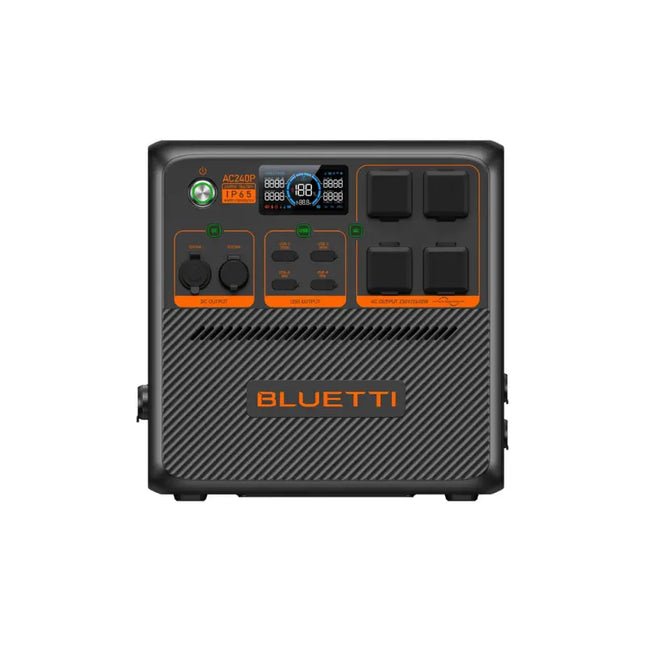 Stazione di ricarica portatile Bluetti da 2400 W, ricarica tramite pannello solare o rete elettrica