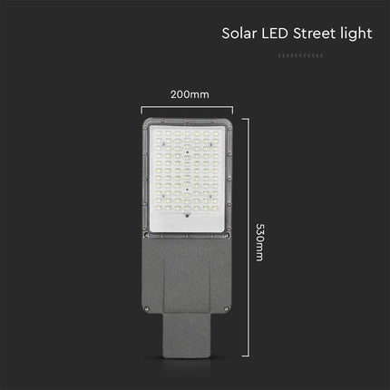 Lampione stradale a LED solare da 2500 lm, chip Bridgelux, 6400 K