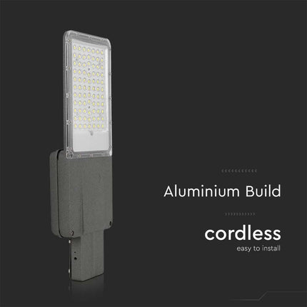 Lampione stradale a LED da 3000 lm con alimentazione solare, chip Bridgelux, 6400 K