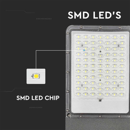 Lampione stradale a LED solare da 2500 lm, chip Bridgelux, 6400 K