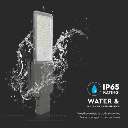 Lampione stradale a LED da 3000 lm con alimentazione solare, chip Bridgelux, 6400 K