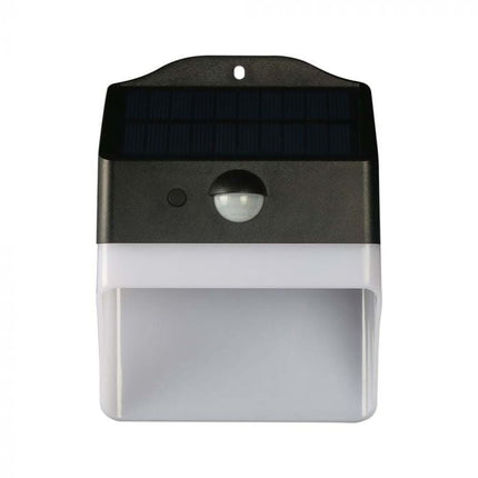Applique a LED a energia solare con sensore, bianco e nero, 4000K