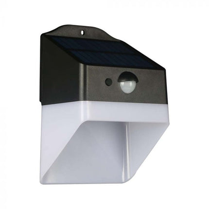 Applique a LED a energia solare con sensore, bianco e nero, 4000K