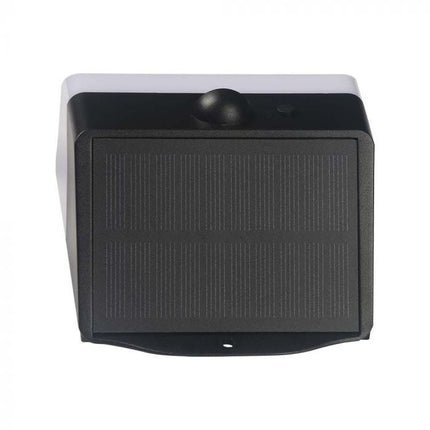 Applique a LED a energia solare con sensore, bianco e nero, 4000K