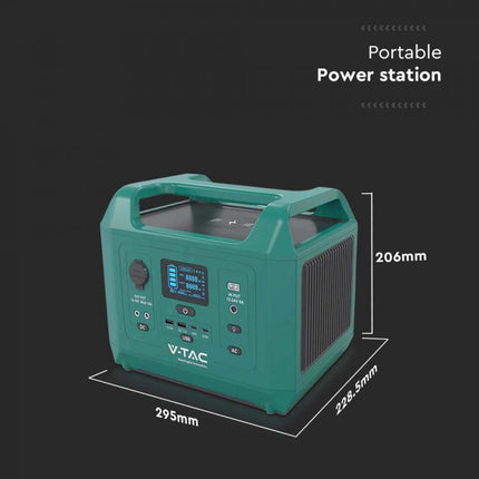 Stazione di ricarica portatile da 600 W, ricarica tramite pannello solare o rete elettrica