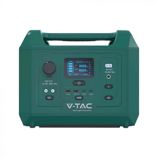 Stazione di ricarica portatile da 600 W, ricarica tramite pannello solare o rete elettrica