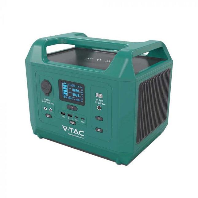 Stazione di ricarica portatile da 600 W, ricarica tramite pannello solare o rete elettrica