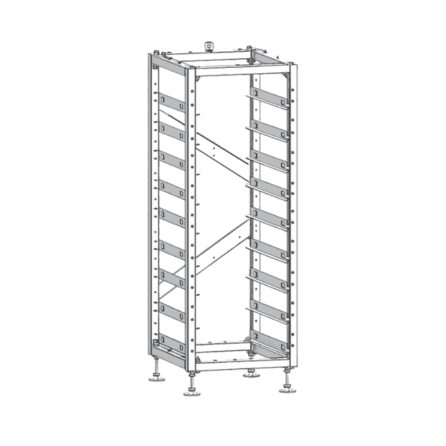 3U High Voltage Rack - 19" LRACK for 9 modules, Deye