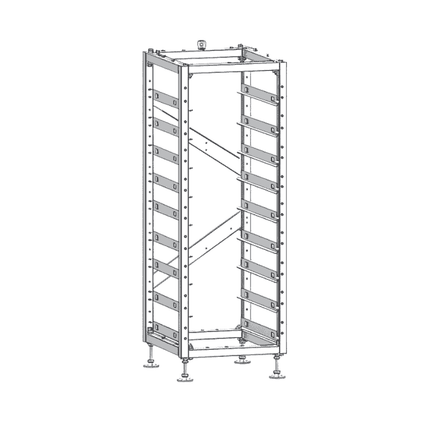 Rack ad alta tensione da 3U - LRACK da 19" per 9 moduli, Deye