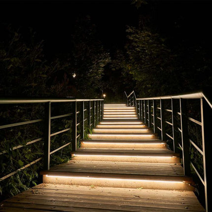 Striscia LED a energia solare IP67, telecomando, 3000K