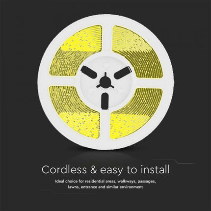 Striscia LED a energia solare IP67, telecomando, 3000K