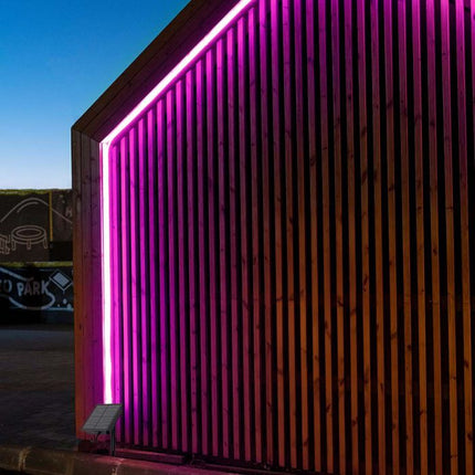 Striscia LED a energia solare IP67, telecomando, RGB