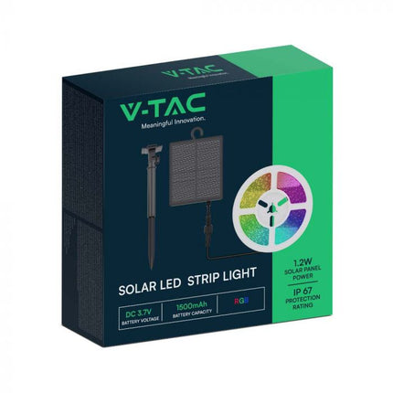 Striscia LED a energia solare IP67, telecomando, RGB
