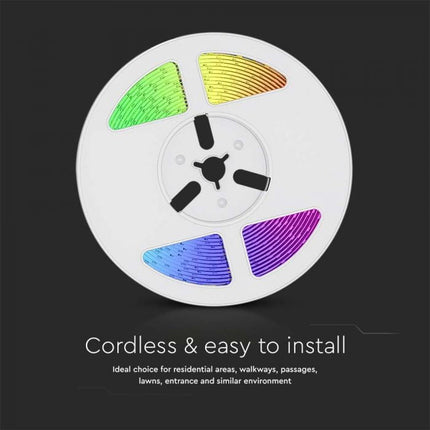 Striscia LED a energia solare IP67, telecomando, RGB