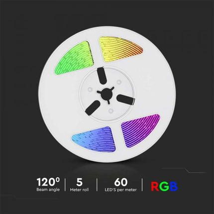 Striscia LED a energia solare IP67, telecomando, RGB