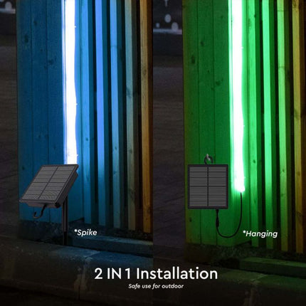 Striscia LED a energia solare IP67, telecomando, RGB