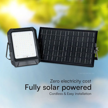 Proiettore LED solare da 1800 lm, batteria esterna da 12 Ah, temperatura di colore 4000 K