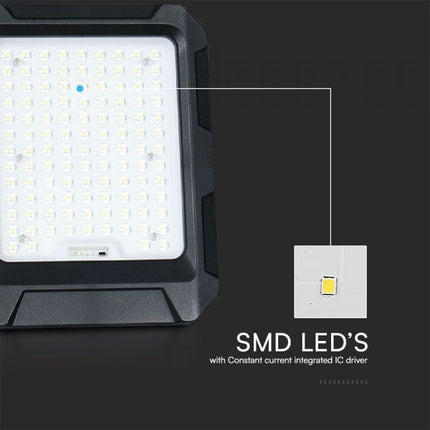 Proiettore LED solare da 1800 lm, batteria esterna da 12 Ah, temperatura di colore 4000 K