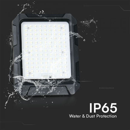 Proiettore LED solare da 1800 lm, batteria esterna da 12 Ah, temperatura di colore 4000 K