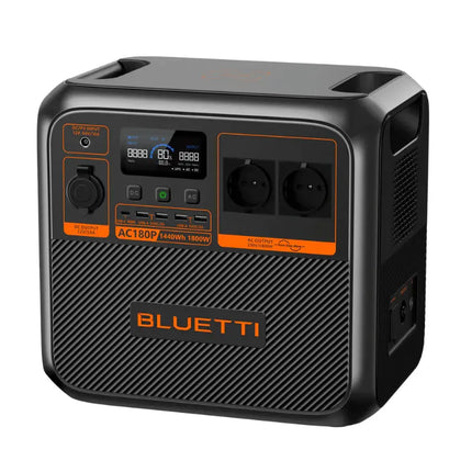 Stazione di ricarica portatile Bluetti da 1800 W, ricarica tramite pannello solare o rete elettrica