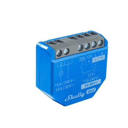 Shelly 1 Gen4, Smart Wi-Fi Relay with Dry Contact, 16A,