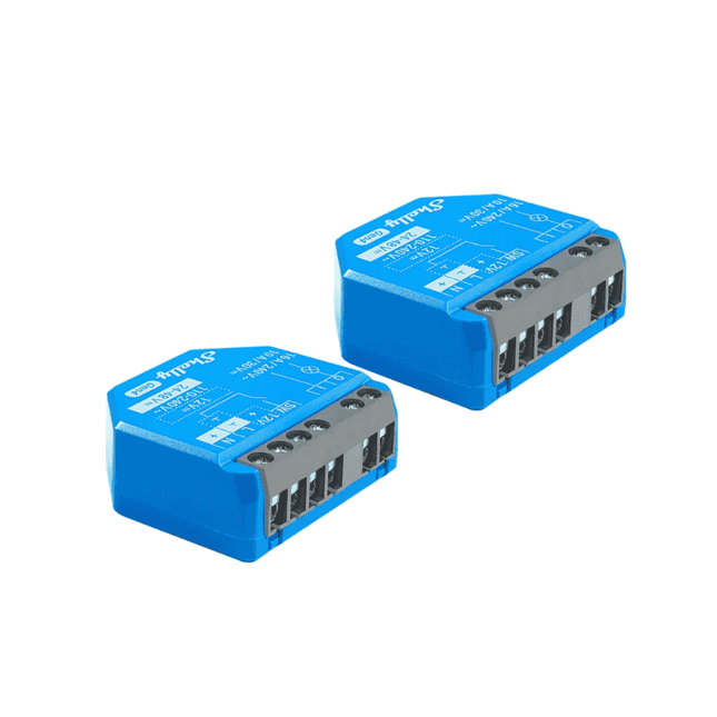Shelly 1 Gen4, Set of 2 Smart Wi-Fi Relays with Dry Contact, 16A