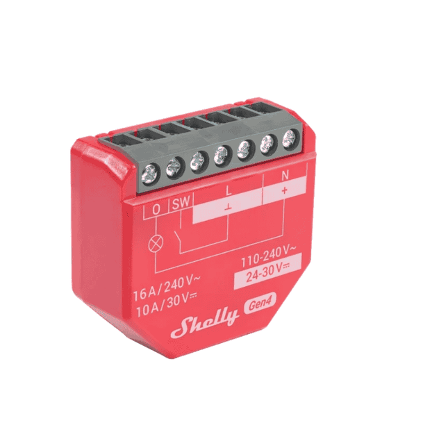 Shelly 1PM Gen4, Smart Relay with Power Consumption Monitoring, 16A