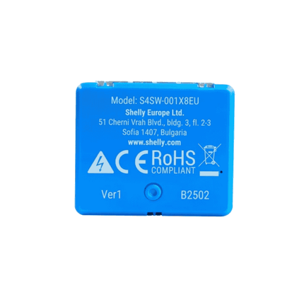 Shelly 1 Mini Gen4, Set of 2 Smart Relays, Zigbee, Wi-Fi with Dry Contact, 8A