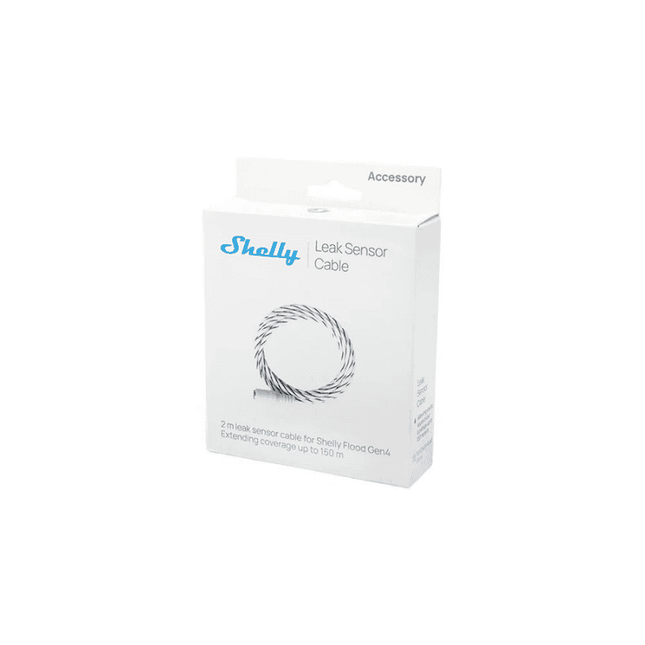 Shelly Flood Gen4, Smart Flood Sensor with Extendable Cable, Matter, Zigbee, Wi-Fi