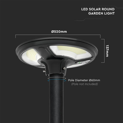 Lampada solare a LED da 1500 lm, telecomando, sensore di movimento, 6400 K