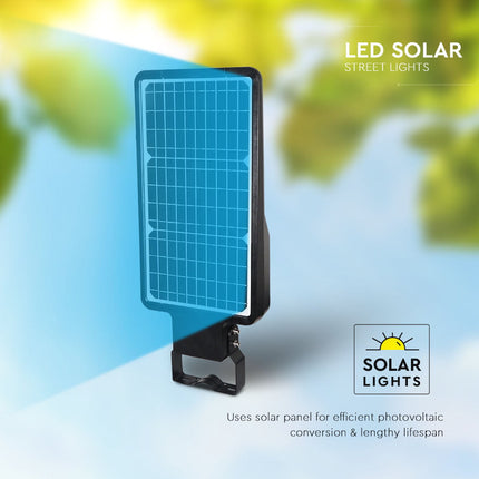 Lampione stradale a LED da 4800 lm con alimentazione solare e sensore di movimento, 6000 K