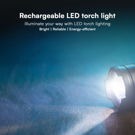 Torcia da 10 W, 1000 lm, corpo in alluminio, 3,7 V, 2000 mAh
