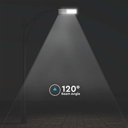 Lampione stradale a LED da 2300 lm con alimentazione solare e sensore di movimento, 6400 K