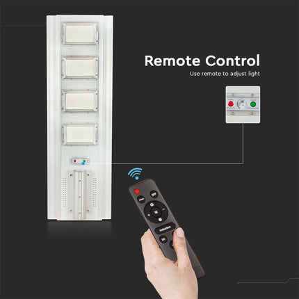 Lampione stradale a LED da 4300 lm con alimentazione solare e sensore di movimento, 6400 K
