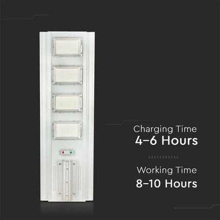 Lampione stradale a LED da 4300 lm con alimentazione solare e sensore di movimento, 6400 K