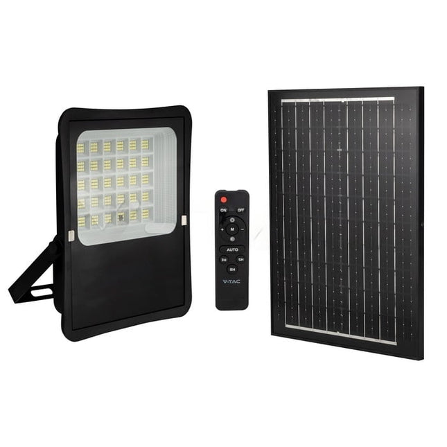 2400lm Solar LED Floodlight, Remote Control, 6400K Colour Temperature