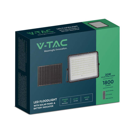 Proiettore LED solare da 1800 lm, telecomando, temperatura di colore 6400 K