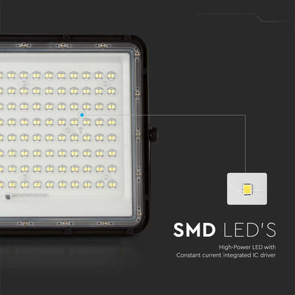Proiettore LED solare da 1800 lm, telecomando, temperatura di colore 6400 K
