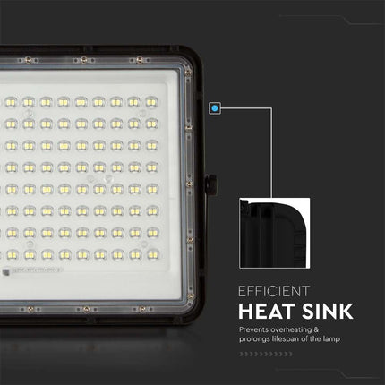 Proiettore LED solare da 1800 lm, telecomando, temperatura di colore 6400 K