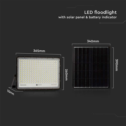 Proiettore LED solare da 2600 lm, telecomando, temperatura di colore 6400 K