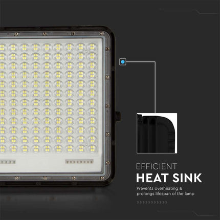 Proiettore LED solare da 2600 lm, telecomando, temperatura di colore 6400 K